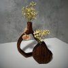 Short wooden vase set "Elegance"