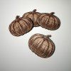 Set of 4 Oak Veneered Pumpkin Coasters