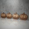 Set of 4 Oak Veneered Pumpkin Coasters