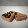 Heart Shaped Solid Oak and Ash Wooden Coaster