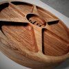 Sectioned Wooden Serving Tray for Snacks