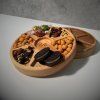 Sectioned Wooden Serving Tray for Snacks