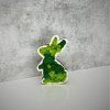 Wooden Easter Bunny Decoration with Stabilized Moss