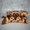 Wooden Animal Figurines | Bear, Rabbit, Owl