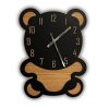 Cerne detske drevene hodiny Medvidek