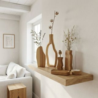 Harmonie tvarů a přírody v každém detailu. Dřevěné vázy, které dodají interiéru klid a eleganci. Harmony of shapes and...