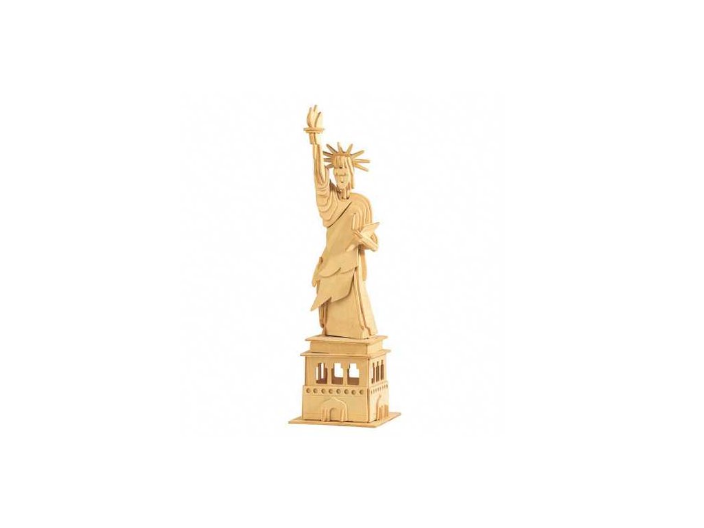 Woodcraft Dřevěné 3D puzzle slavné budovy socha svobody