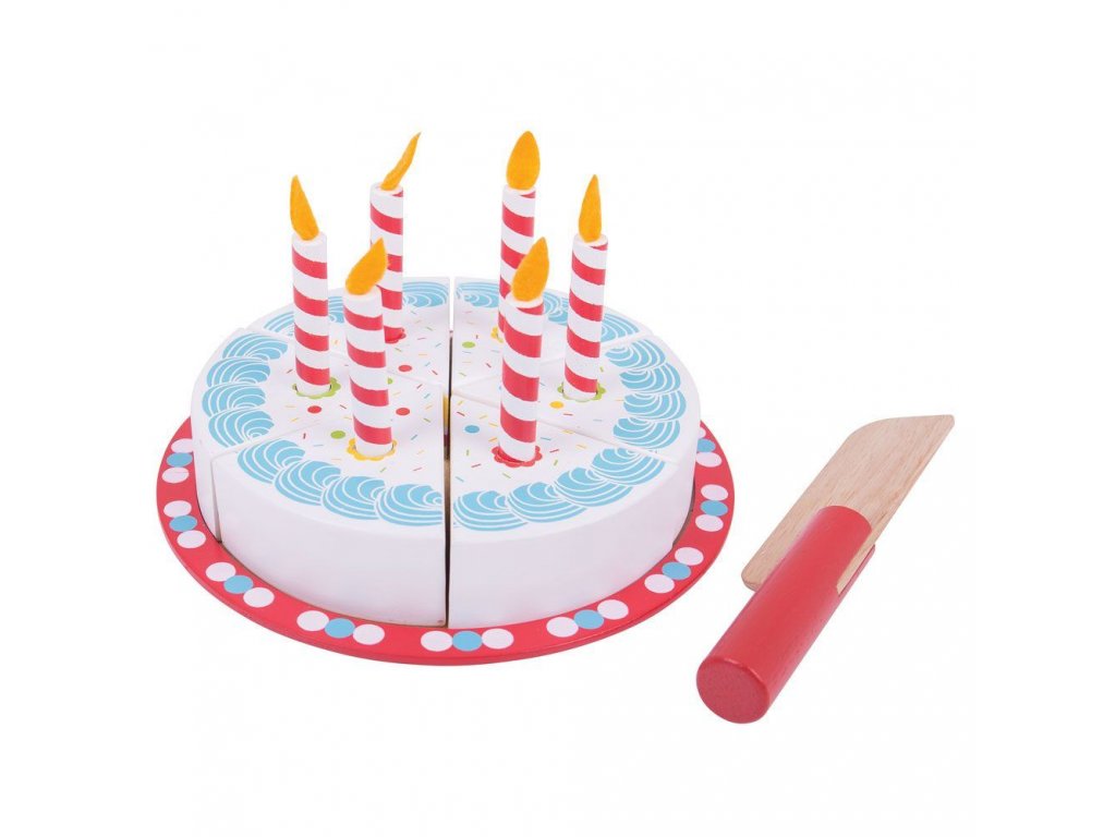 Bigjigs Toys Krájecí narozeninový dort