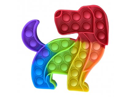 Pop It Rainbow antistresová hračka pejsek
