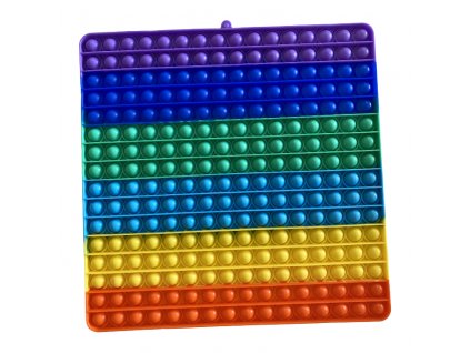 Pop It Rainbow antistresová hračka čtverec JUMBO XXL 30 cm