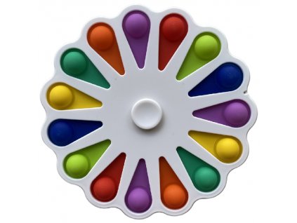 Pop It antistresová hračka fidget spinner bílý velký 16cm