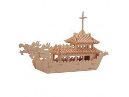 Woodcraft Dřevěné 3D puzzle čínská loď