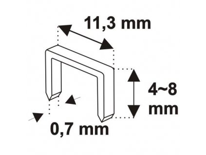 Zošívačka    4-8 mm, hrúbka spony 0,7mm - 11Z001
