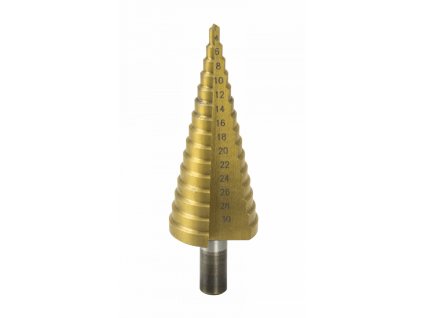 Stupňovitý / stromčekový vrták 4-30mm, HSS, TiN - WMST0430