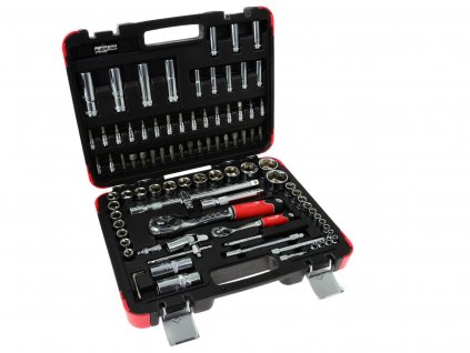 TVARDY Mechanics Tools Set Polished Chrome 94 pcs 1/2" & 1/4" Drive