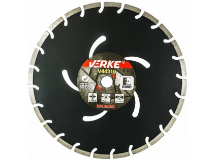 Kotúč rezný diamantový segmentový 350x3,4x25,4mm, VERKE V44310
