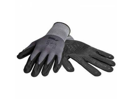 Ochranné rukavice nitrilové, bodkované - BH1006R09
