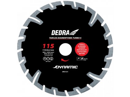 Kotúč diamantový seg. Turbo Dynamic 115x22,2mm DEDRA - HP2131