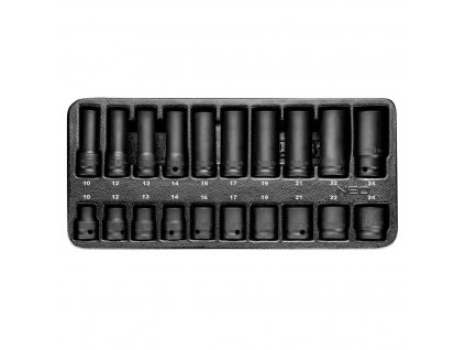 Príklepové nástavce 1/2", 10-24 mm, súprava 20 ks | NEO 84-241
