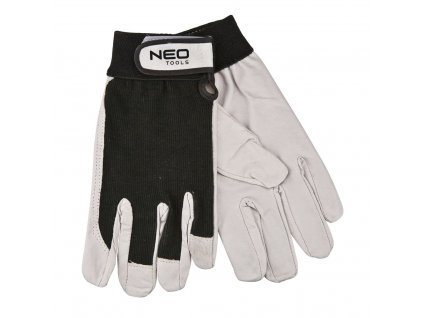 Pracovné rukavice, bravčovina kože, so zapínaním na suchý zips, 8 " | NEO TOOLS 97-604