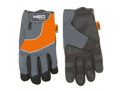 Rukavice dielenské, syntetická koža, vložky PVC, 10" | NEO 97-605
