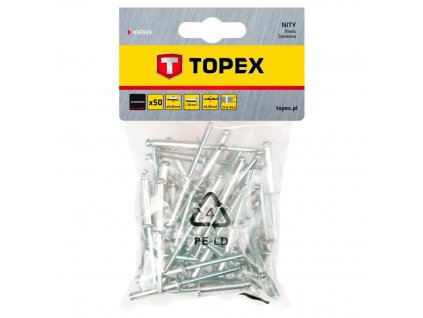 Nit hliníkový trhací 4,8 mm x 28 mm, 50ks | TOPEX 43E509