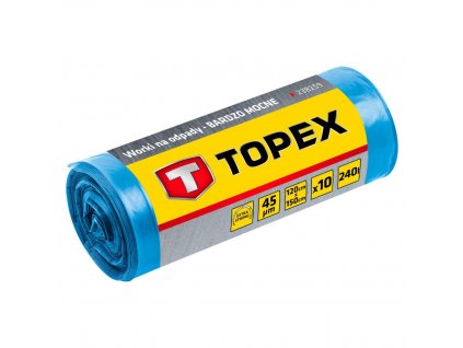 Vrecia na odpad 240 l, modré 10 ks. Extrémne silné, 45 mic | TOPEX 23B259