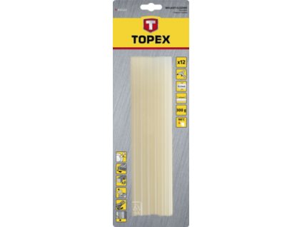 Tyčky lepiace 11 mm, 12 ks , transparentné | TOPEX 4.2E-114