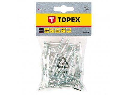 Nit hliníkový trhací 4,8 mm x 18 mm, 50ks | TOPEX 43E505