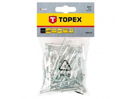 Nit hliníkový trhací 4,0 mm x 18 mm, 50ks | TOPEX 43E405