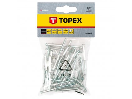 Nit hliníkový trhací 4,0 mm x 10 mm, 50ks | TOPEX 43E402