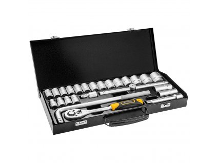 Nástrčné kľúče 1/2", kovový kufrík, súprava 25 ks | TOPEX 38D850
