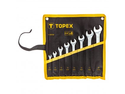TOPEX  35D759  Očkoploché kľúče 6-19 mm, sada 8 ks., CrV oceľ
TOPEX  35D759  Očkoploché kľúče 6-19 mm, sada 8 ks., CrV oceľ | TOPEX 35D759