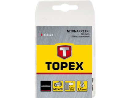 Nitovacie matice, M3, 20 ks | TOPEX 4.3E-124