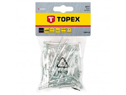 Nit hliníkový trhací 4,8 mm x 23 mm, 50ks | TOPEX 43E507