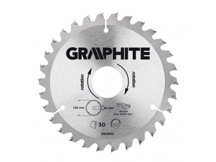 Pílový kotúč, spekaný karbid, 130 x 30 mm, 30 zubov | GRAPHITE 55H602