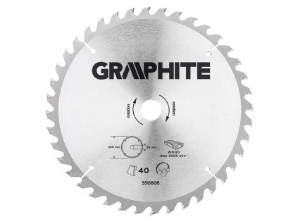 Pílový kotúč, spekaný karbid, 300 x 30 mm, 40 zubov | GRAPHITE 55H606