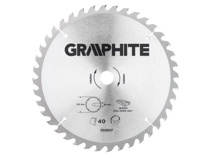 Pílový kotúč, spekaný karbid, 315 x 30 mm, 40 zubov | GRAPHITE 55H607