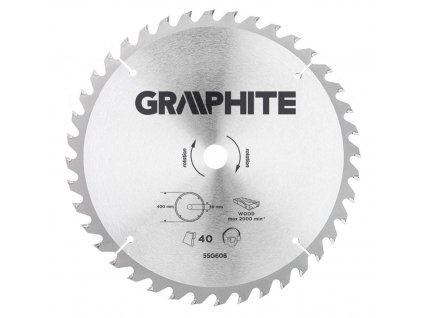Pílový kotúč, spekaný karbid, 400 x 30 mm, 40 zubov | GRAPHITE 55H608