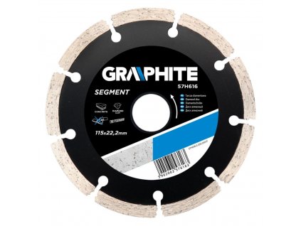 Diamantový kotúč, 115 22.2 mm, segmentový | GRAPHITE 57H616