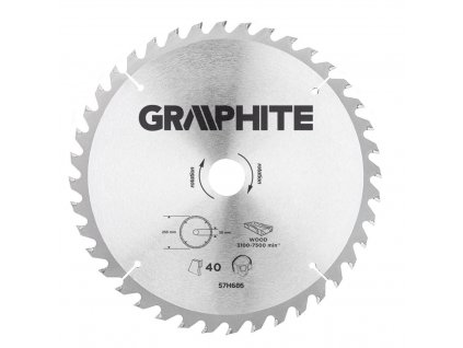 Píloví kotúč, spekaný karbid, 255 x 30 mm, 40 zubov | GRAPHITE 57H686