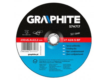 Brúsny kotúč na kov, 230 x 6.4 22.2 mm, 27 A24-S-BF | GRAPHITE 57H717