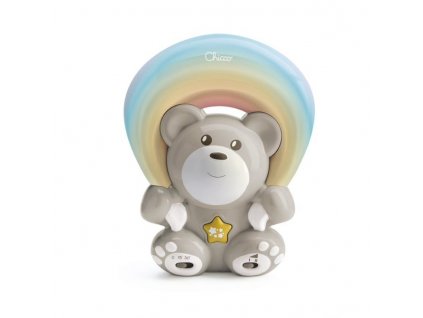 Chicco medveď s projektorom First Dreams Rainbow Bear 0M neutrálna