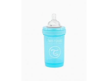 Twistshake Dojčenská fľaša Anti-Colic 180ml (cuml.S) Pastelovo modrá