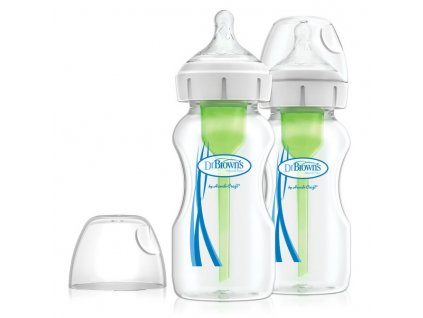 Dojčenská fľašk 2x270ml - zelená