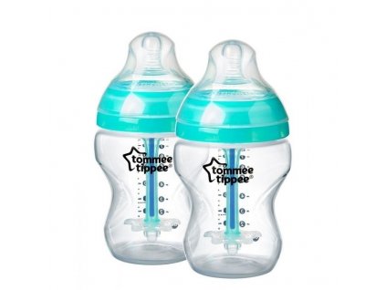 Dojčenská fľaša C2N ANTI-COLIC, 2ks 260ml, 0 + m