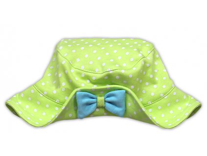 Bavlnený detský klobúk na hlavu veľ. 56 - zelená