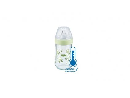 12523 nuk dojcenska flasa anti colic s kontrolou teploty 240 ml zelena