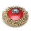 Brúsny kefový kotúč 115 mm, miskový, mosadzný - F38-115