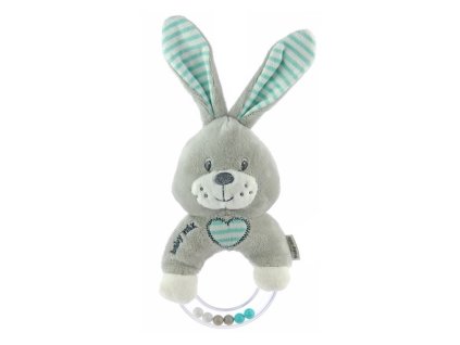 221546 baby mix detska plysova hrkalka kralik matovy